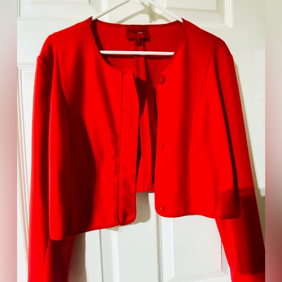 Narcisco Rodriguez Design Nation Red Crop Jacket  Size XL - NWOT - Picture 11 of 12